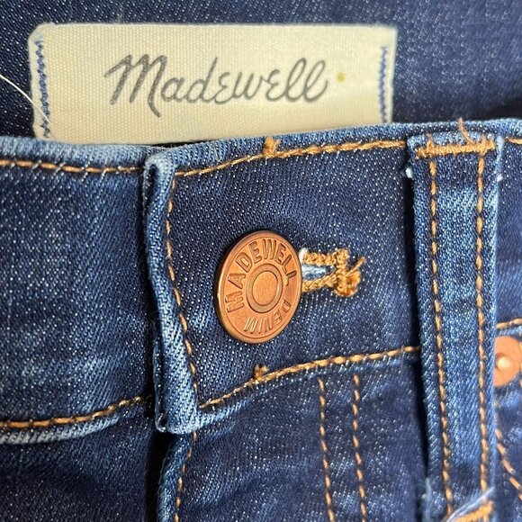 Madewell 10" High Rise Distressed Skinny Jeans Dark Wash Women’s 24 Denim - Picture 6 of 12